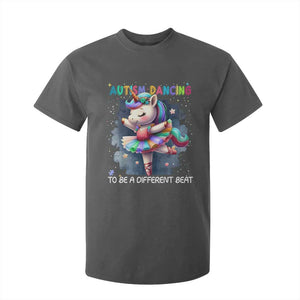 Autism Awareness Unicorn T Shirt For Kid Ballet Dancing To A Different Beat TS10 Dark Heather Print Your Wear