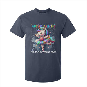 Autism Awareness Unicorn T Shirt For Kid Ballet Dancing To A Different Beat TS10 Navy Print Your Wear