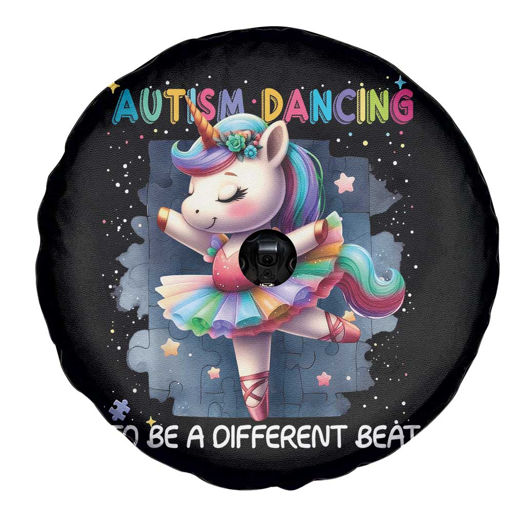 Autism Awareness Unicorn Spare Tire Cover Ballet Dancing To A Different Beat TS10 Print Your Wear