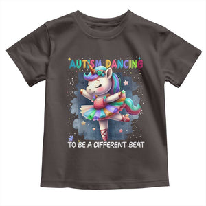 Autism Awareness Unicorn Toddler T Shirt Ballet Dancing To A Different Beat TS10 Dark Chocolate Print Your Wear