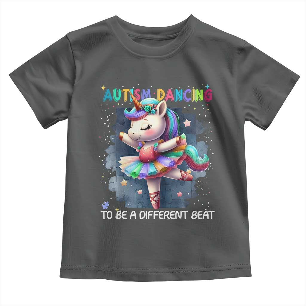 Autism Awareness Unicorn Toddler T Shirt Ballet Dancing To A Different Beat TS10 Dark Heather Print Your Wear