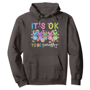 Its Okay To Be Different Hoodie Bunny Puzzle Autism Awareness Easter TS10 Dark Chocolate Print Your Wear