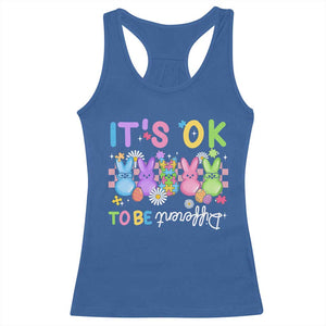 Its Okay To Be Different Racerback Tank Top Bunny Puzzle Autism Awareness Easter TS10 Royal Blue Print Your Wear