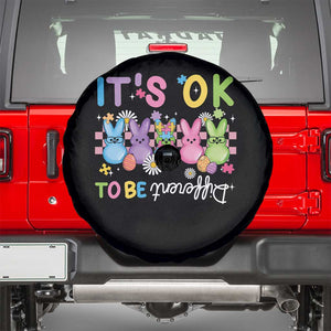 Its Okay To Be Different Spare Tire Cover Bunny Puzzle Autism Awareness Easter TS10 Black Print Your Wear