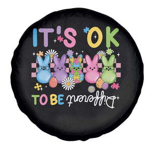Its Okay To Be Different Spare Tire Cover Bunny Puzzle Autism Awareness Easter TS10 Print Your Wear