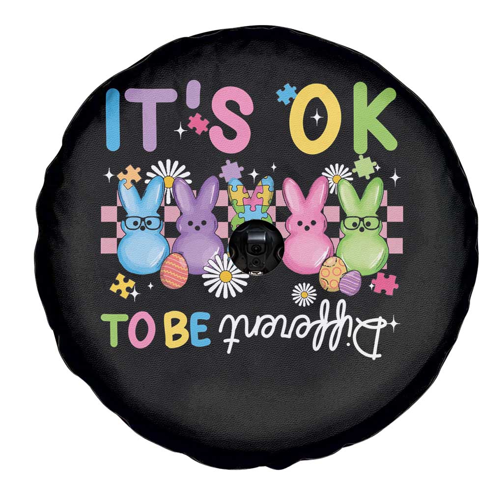 Its Okay To Be Different Spare Tire Cover Bunny Puzzle Autism Awareness Easter TS10 Print Your Wear