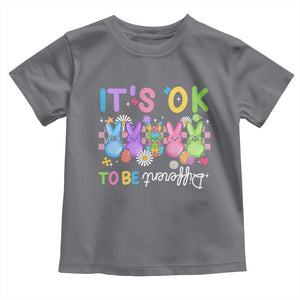 Its Okay To Be Different Toddler T Shirt Bunny Puzzle Autism Awareness Easter TS10 Charcoal Print Your Wear