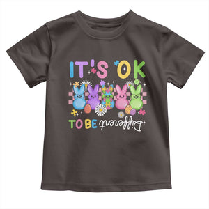 Its Okay To Be Different Toddler T Shirt Bunny Puzzle Autism Awareness Easter TS10 Dark Chocolate Print Your Wear