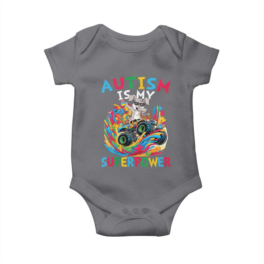 Autism Awareness Easter Baby Onesie Dabbing Bunny Monster Truck Lovers TS10 Charcoal Print Your Wear