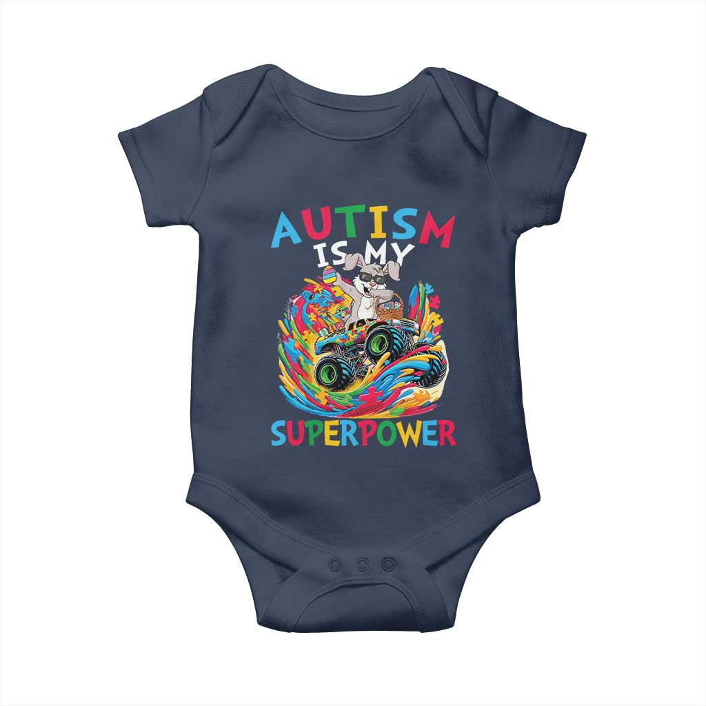 Autism Awareness Easter Baby Onesie Dabbing Bunny Monster Truck Lovers TS10 Navy Print Your Wear