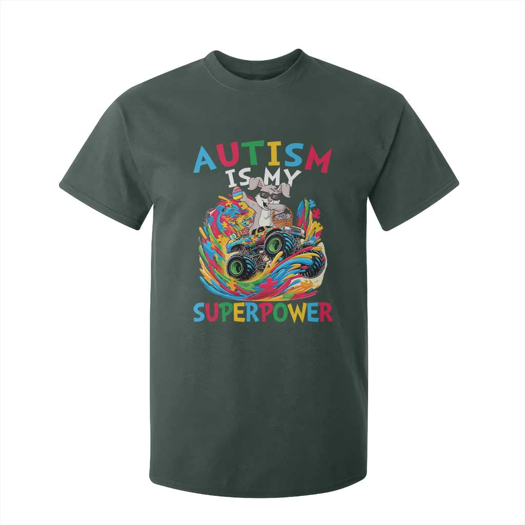 Autism Awareness Easter T Shirt For Kid Dabbing Bunny Monster Truck Lovers TS10 Dark Forest Green Print Your Wear