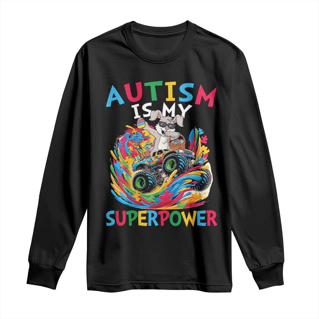 Autism Awareness Easter Long Sleeve Shirt Dabbing Bunny Monster Truck Lovers TS10 Black Print Your Wear