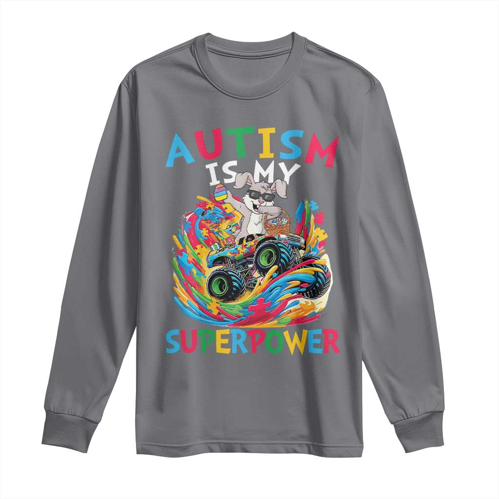 Autism Awareness Easter Long Sleeve Shirt Dabbing Bunny Monster Truck Lovers TS10 Charcoal Print Your Wear