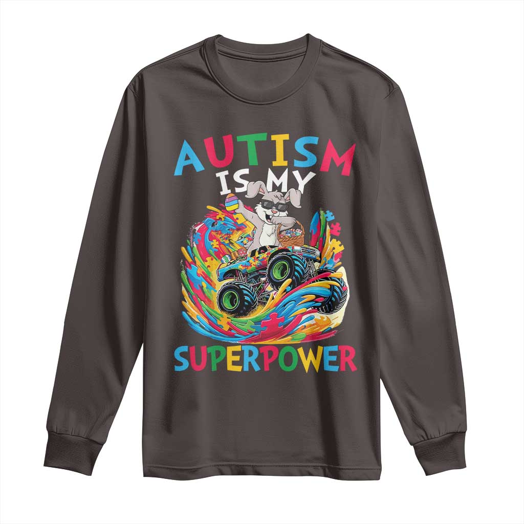 Autism Awareness Easter Long Sleeve Shirt Dabbing Bunny Monster Truck Lovers TS10 Dark Chocolate Print Your Wear