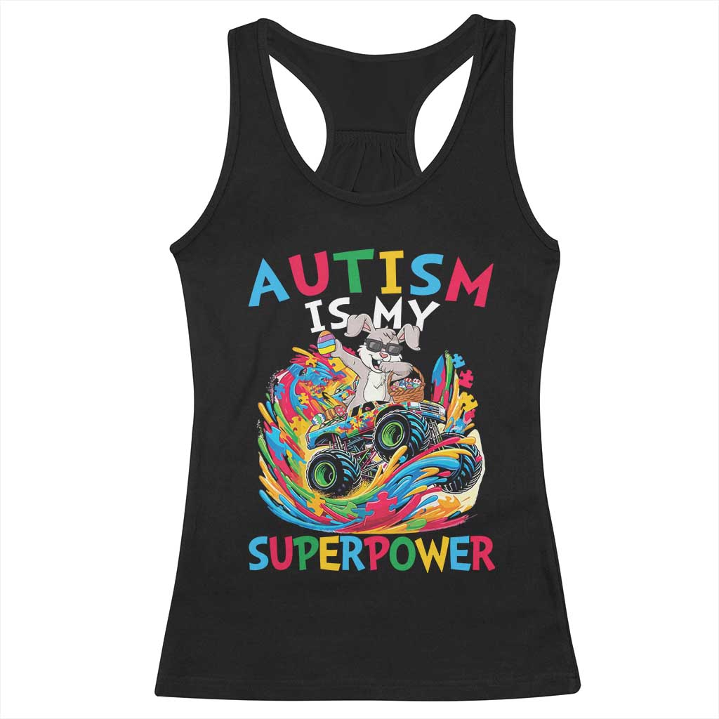 Autism Awareness Easter Racerback Tank Top Dabbing Bunny Monster Truck Lovers TS10 Black Print Your Wear