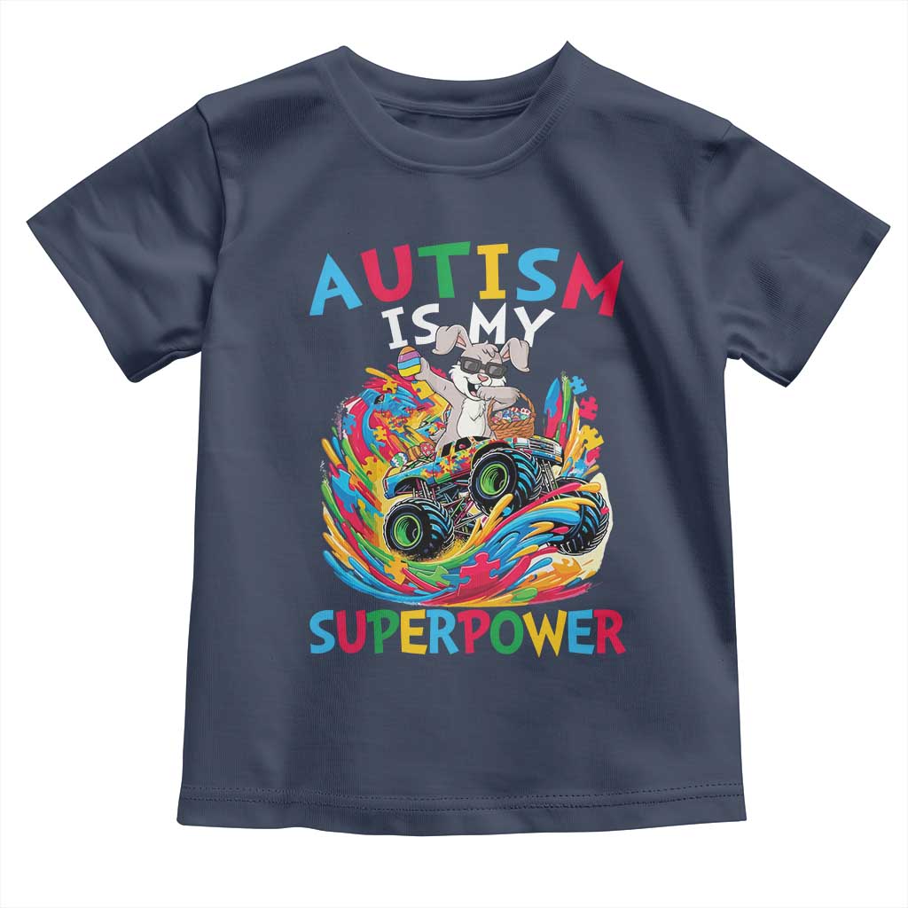Autism Awareness Easter Toddler T Shirt Dabbing Bunny Monster Truck Lovers TS10 Navy Print Your Wear