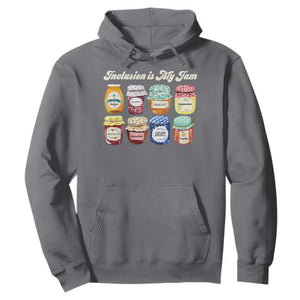 Inclusion Is My Jam Hoodie Special Education Teacher Autism Awareness TS10 Charcoal Print Your Wear