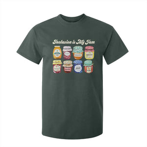 Inclusion Is My Jam T Shirt For Kid Special Education Teacher Autism Awareness TS10 Dark Forest Green Print Your Wear