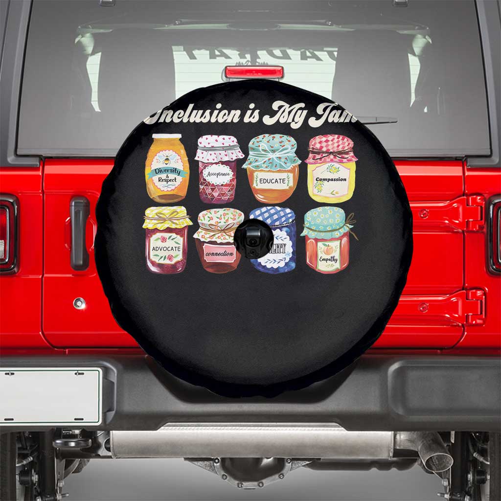 Inclusion Is My Jam Spare Tire Cover Special Education Teacher Autism Awareness TS10 Black Print Your Wear