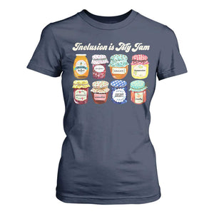 Inclusion Is My Jam T Shirt For Women Special Education Teacher Autism Awareness TS10 Navy Print Your Wear