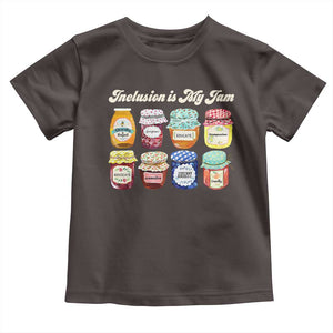 Inclusion Is My Jam Toddler T Shirt Special Education Teacher Autism Awareness TS10 Dark Chocolate Print Your Wear