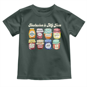 Inclusion Is My Jam Toddler T Shirt Special Education Teacher Autism Awareness TS10 Dark Forest Green Print Your Wear