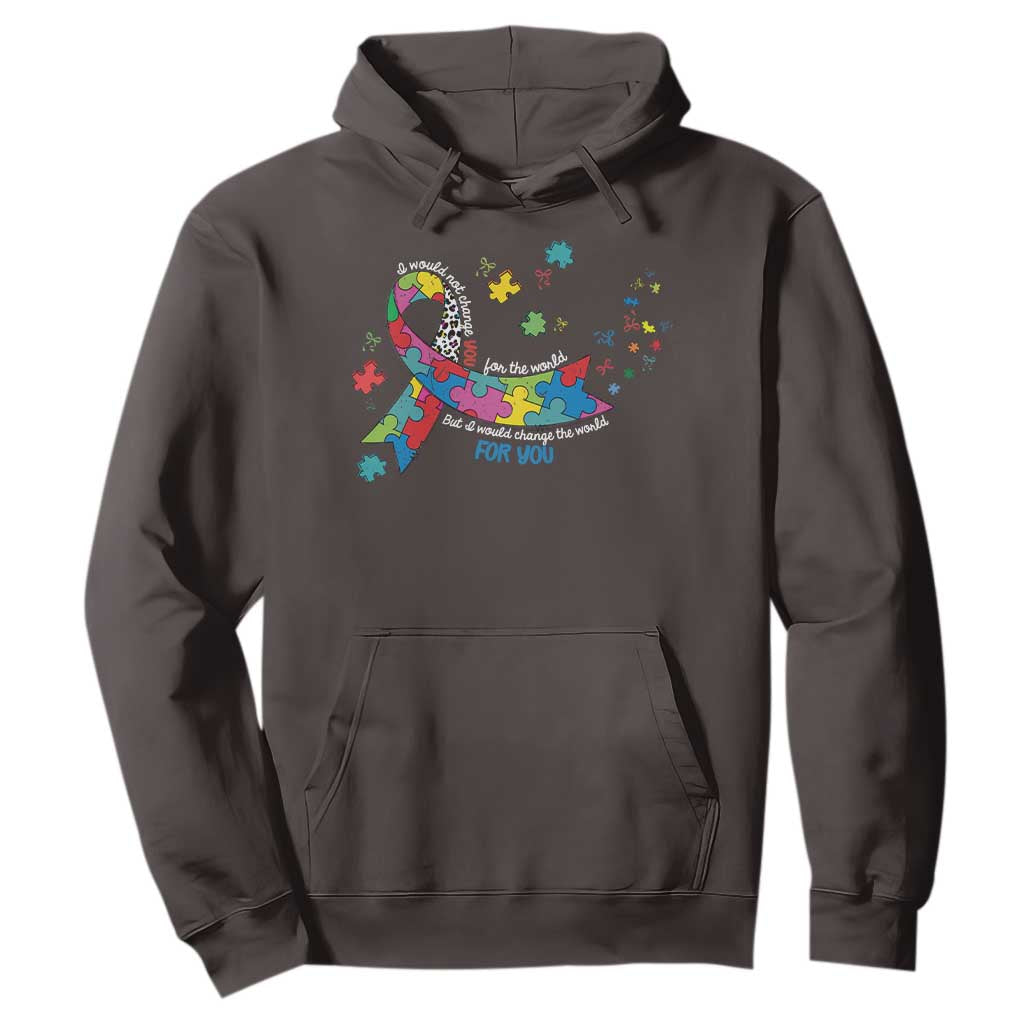 Autism Awareness Coquette Bow Hoodie Special Education Teacher TS10 Dark Chocolate Print Your Wear
