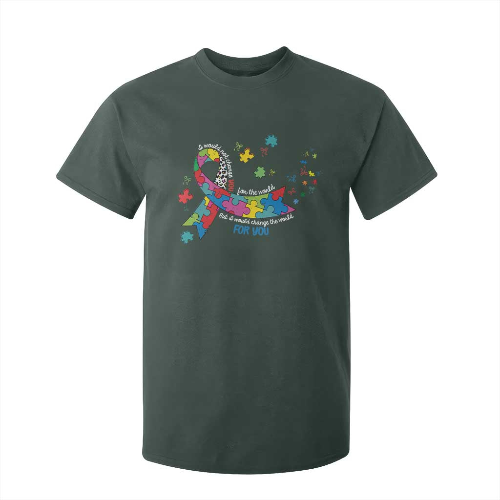 Autism Awareness Coquette Bow T Shirt For Kid Special Education Teacher TS10 Dark Forest Green Print Your Wear