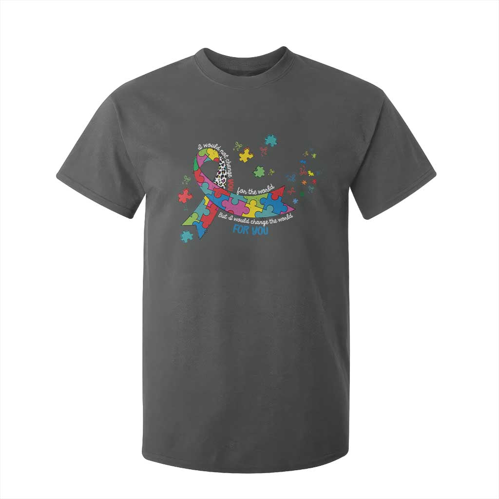 Autism Awareness Coquette Bow T Shirt For Kid Special Education Teacher TS10 Dark Heather Print Your Wear