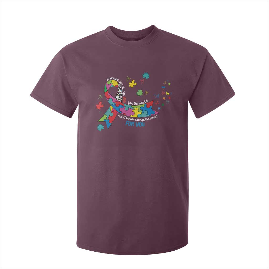 Autism Awareness Coquette Bow T Shirt For Kid Special Education Teacher TS10 Maroon Print Your Wear