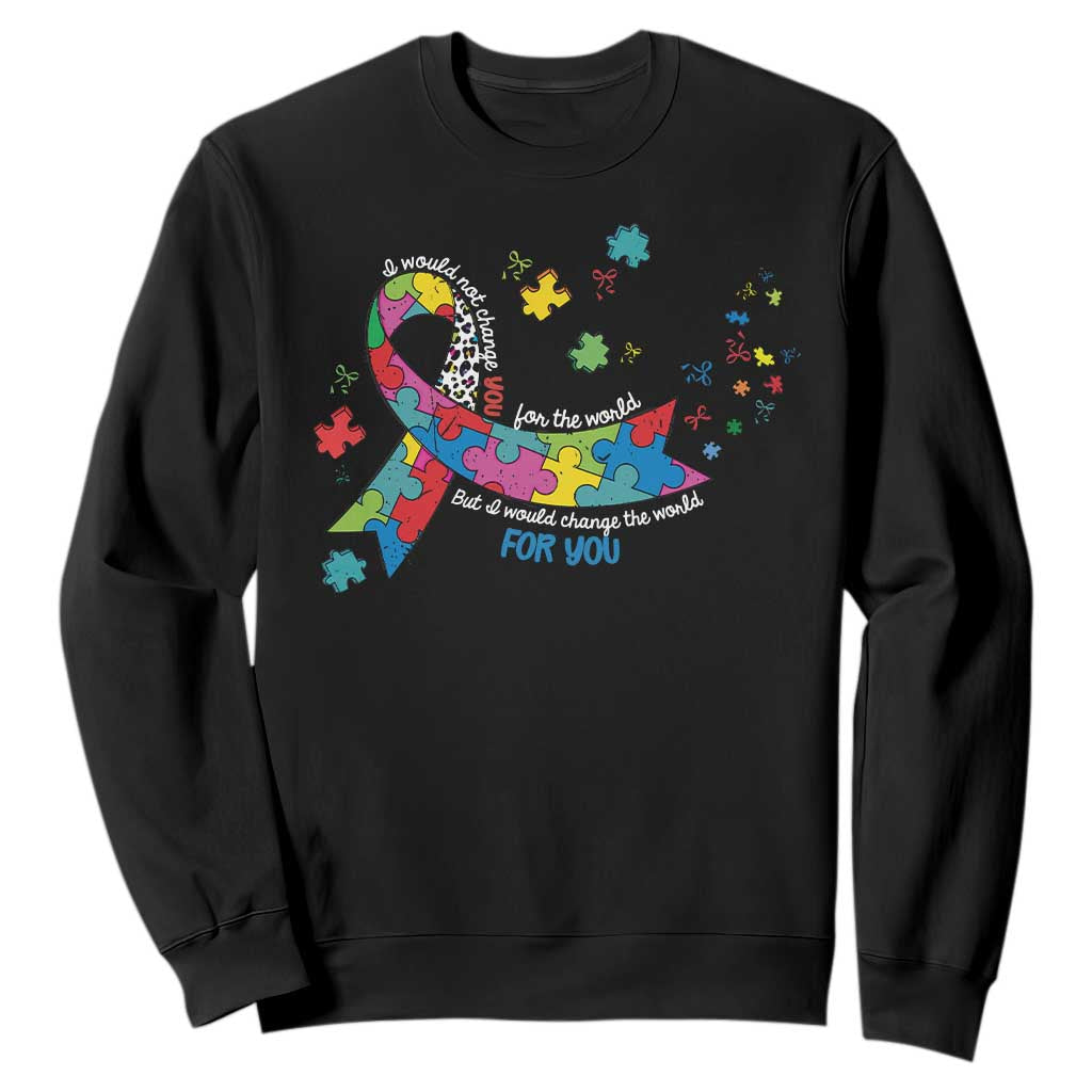 Autism Awareness Coquette Bow Sweatshirt Special Education Teacher TS10 Black Print Your Wear