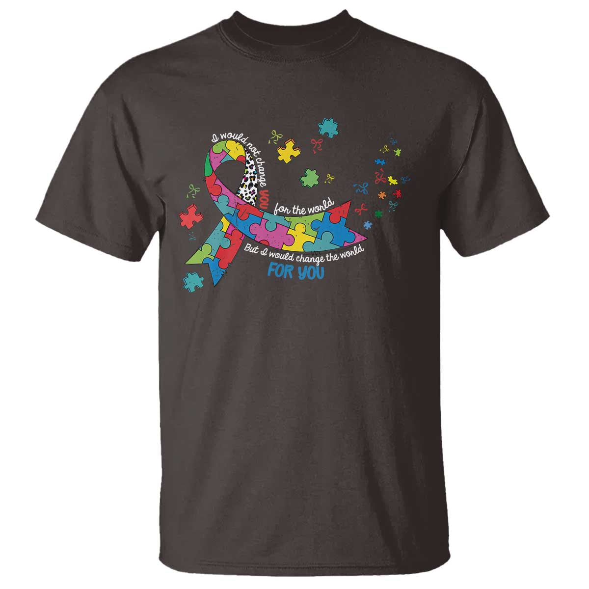 Autism Awareness Coquette Bow T Shirt Special Education Teacher TS10 Dark Chocolate Print Your Wear