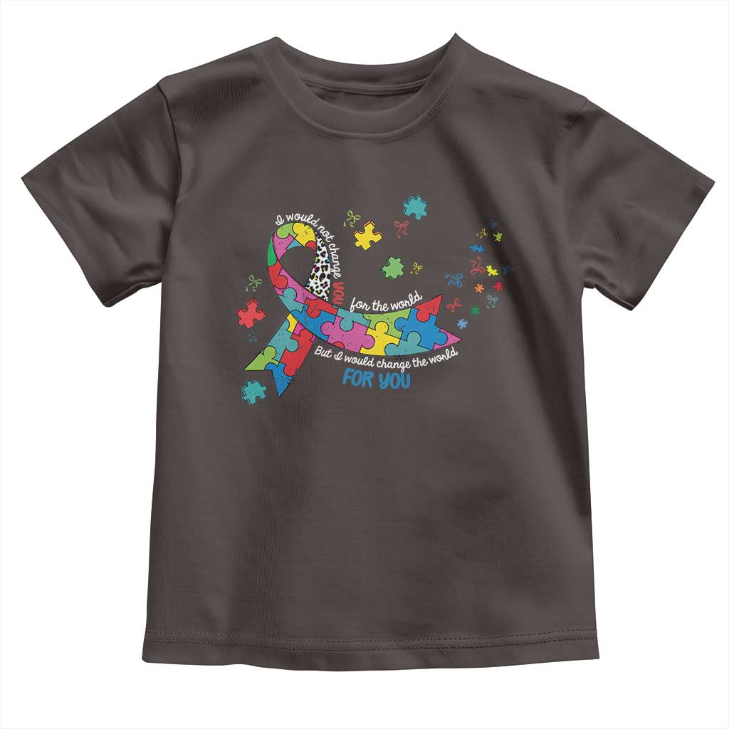 Autism Awareness Coquette Bow Toddler T Shirt Special Education Teacher TS10 Dark Chocolate Print Your Wear