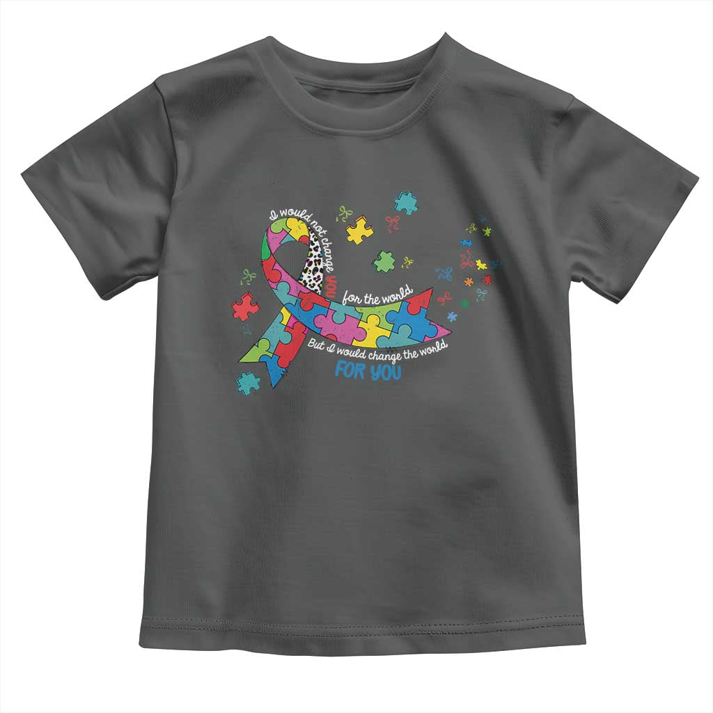 Autism Awareness Coquette Bow Toddler T Shirt Special Education Teacher TS10 Dark Heather Print Your Wear