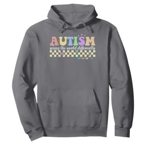 Autism Acceptance Month Hoodie Seeing the World Differently TS10 Charcoal Print Your Wear