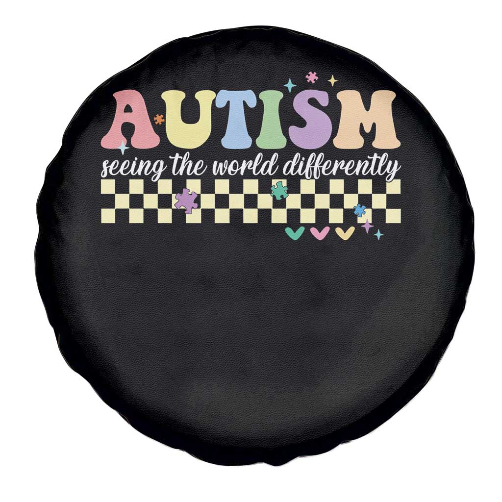 Autism Acceptance Month Spare Tire Cover Seeing the World Differently TS10 Print Your Wear