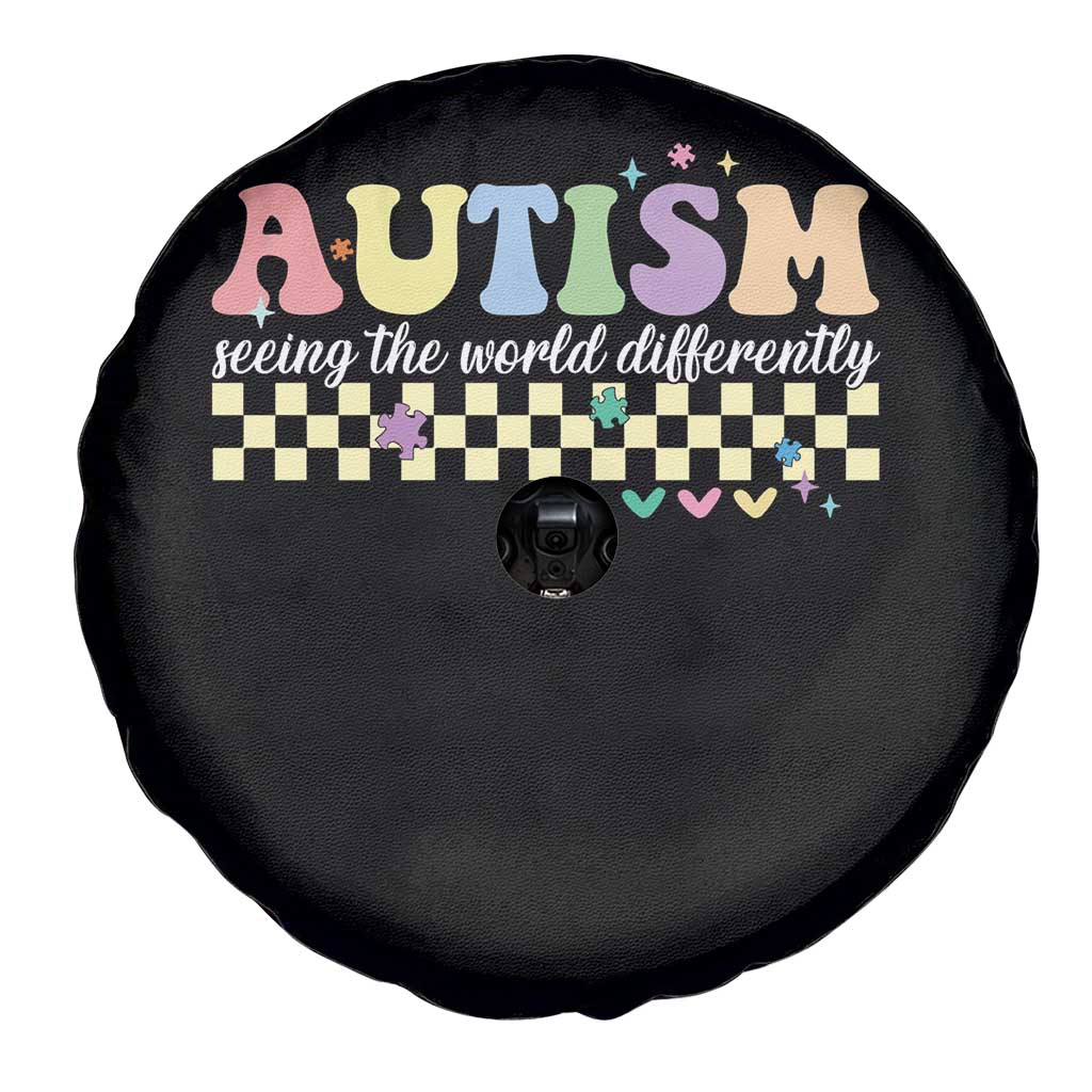 Autism Acceptance Month Spare Tire Cover Seeing the World Differently TS10 Print Your Wear