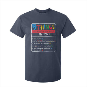 Autistic Son Autism Awareness Mom Dad Parents T Shirt For Kid TS10 Navy Print Your Wear