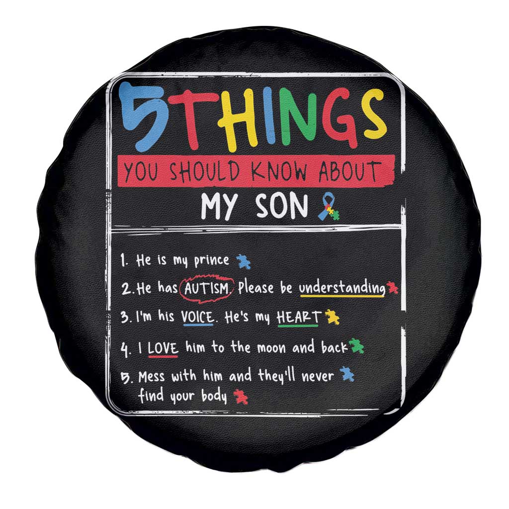 Autistic Son Autism Awareness Mom Dad Parents Spare Tire Cover TS10 Print Your Wear