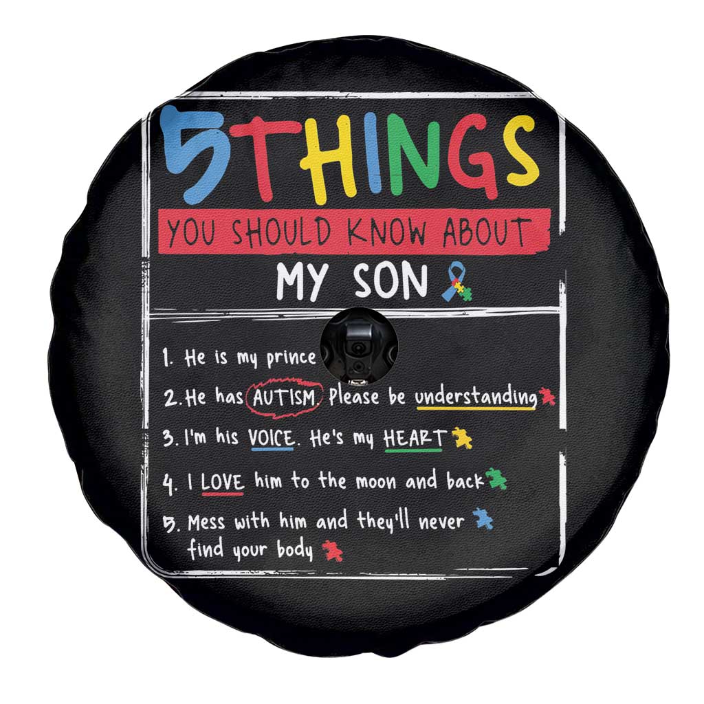 Autistic Son Autism Awareness Mom Dad Parents Spare Tire Cover TS10 Print Your Wear