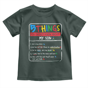 Autistic Son Autism Awareness Mom Dad Parents Toddler T Shirt TS10 Dark Forest Green Print Your Wear