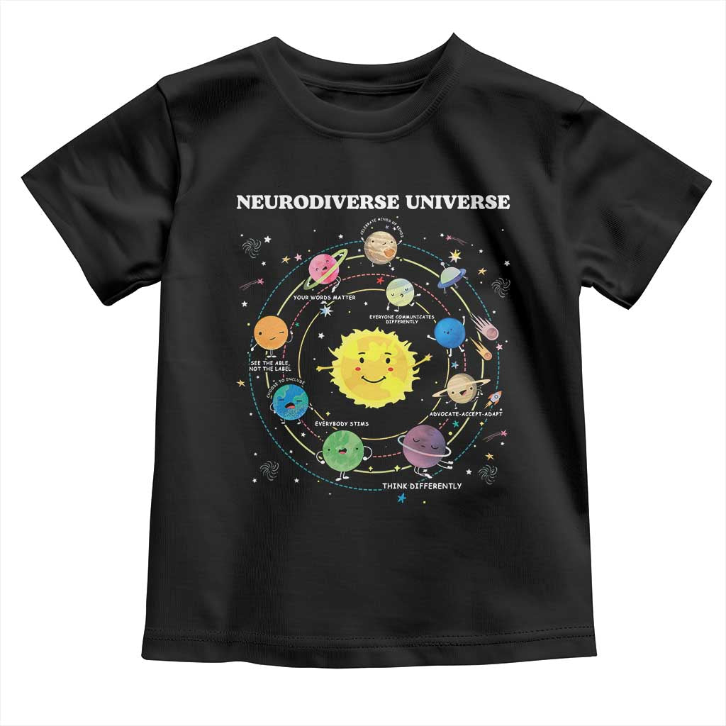 Autism Awareness Toddler T Shirt Neurodiverse Universe Sped Teacher TS10 Black Print Your Wear