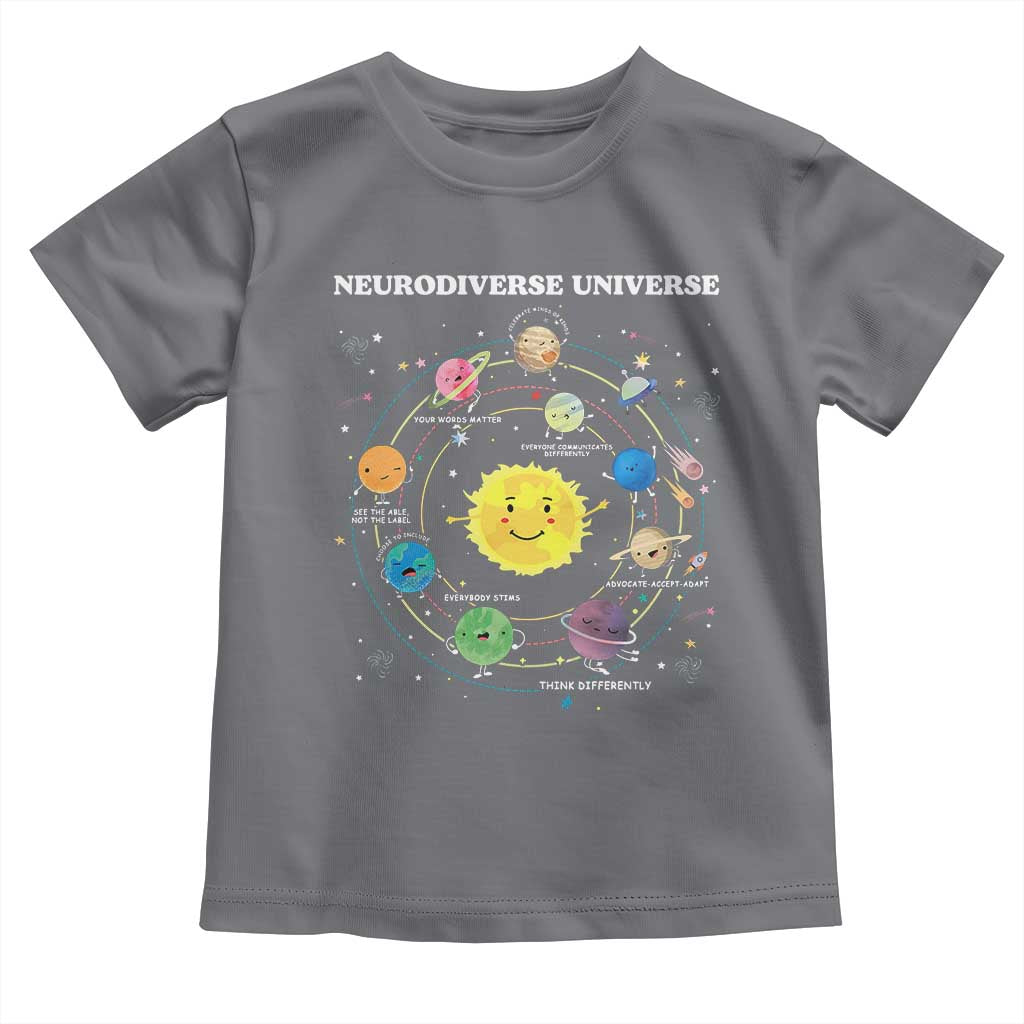 Autism Awareness Toddler T Shirt Neurodiverse Universe Sped Teacher TS10 Charcoal Print Your Wear