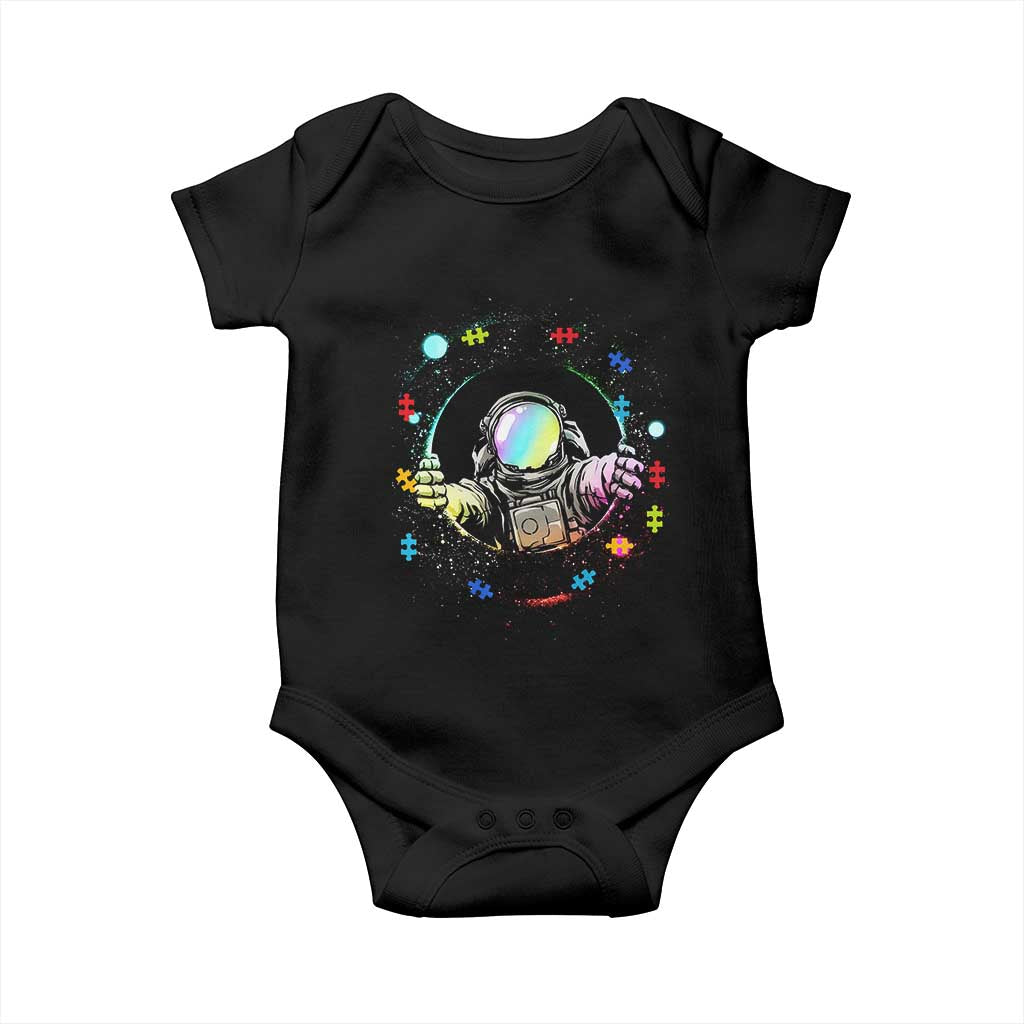 Astronaut Autism Awareness Baby Onesie Space Autistic Kids Sped Teacher TS10 Black Print Your Wear