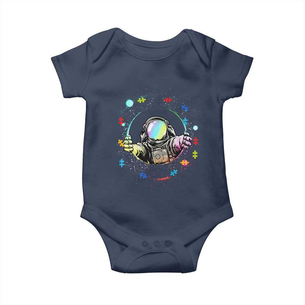 Astronaut Autism Awareness Baby Onesie Space Autistic Kids Sped Teacher TS10 Navy Print Your Wear
