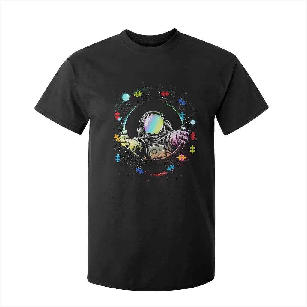 Astronaut Autism Awareness T Shirt For Kid Space Autistic Kids Sped Teacher TS10 Black Print Your Wear