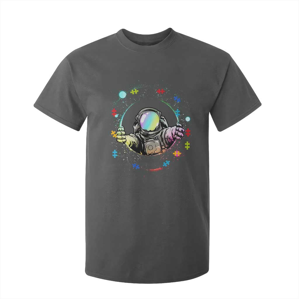 Astronaut Autism Awareness T Shirt For Kid Space Autistic Kids Sped Teacher TS10 Dark Heather Print Your Wear