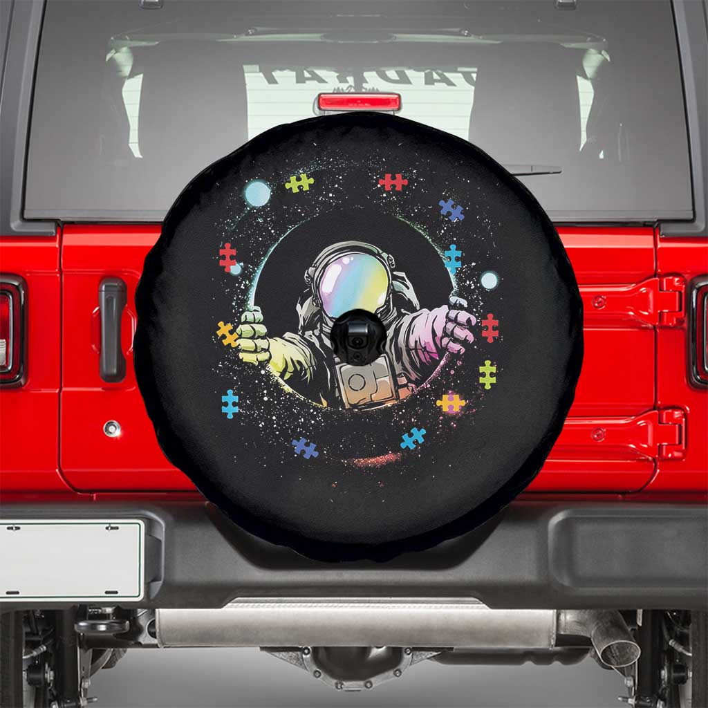 Astronaut Autism Awareness Spare Tire Cover Space Autistic Kids Sped Teacher TS10 Black Print Your Wear