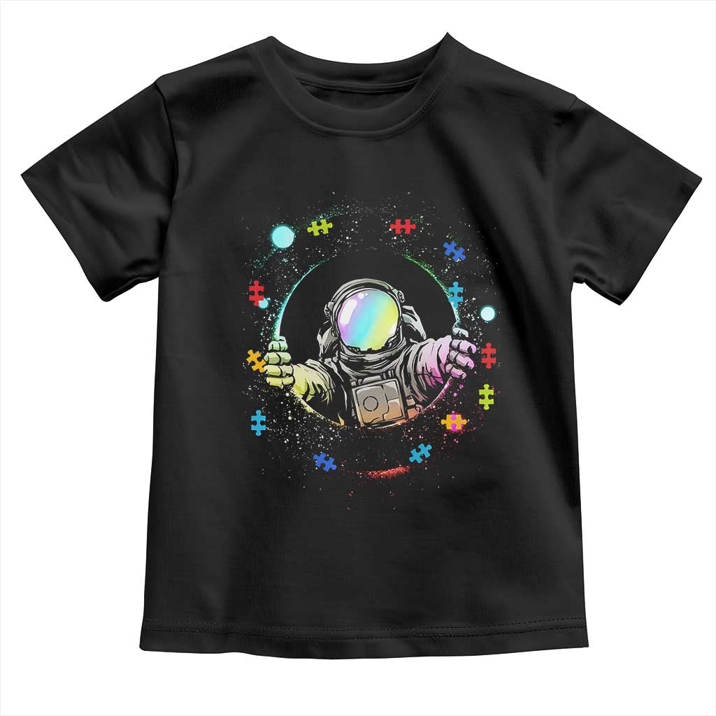 Astronaut Autism Awareness Toddler T Shirt Space Autistic Kids Sped Teacher TS10 Black Print Your Wear