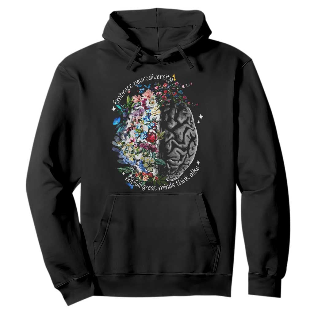 Autism Awareness Hoodie Neurodiversity All Great Minds Don't Mind Alike TS10 Black Print Your Wear